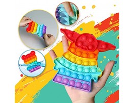 Push Bubble Fidget Toy Sensory Toy with Popping Sound Silicone Stress Relief Toys for Kids Children Autism Special Needs Learning Education Supplies Classroom Student Awards