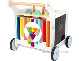 small foot wooden toys Premium Sweet Elephant Baby Walker & 5-in-1 Activity Center Designed for Toddlers 12+ Months