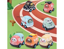 Winrayk 7PCS Baby Toy Cars for 1 Year Old with Map Bag Push and Go Friction Powered City Cars Vehicles Toys for 1 Year Old Boy Gifts One Year Old Boy Toys Early Educational Toys and Birthday Gift