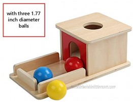 Adena Montessori Object Permanence Box with Tray Three Balls Montessori Toys for 6-12 Month Infant 1 Year Babies Toddlers