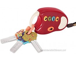 B. toys – FunKeys Toy – Funky Toy Keys for Toddlers and Babies – Toy Car Keys and Red remote with Light and Sounds – Non-Toxic