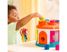 Battat – Shape Sorter House – Color and Shape Sorting Toy with 6 Keys and 12 Shapes for Toddlers 2 years + 14-Pcs