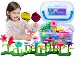 BIRANCO. Flower Garden Building Toys Build a Bouquet Floral Arrangement Playset for Toddlers and Kids Gifts Age 3 4 5 6 Year Old Girls Educational STEM Toy 120 PCS
