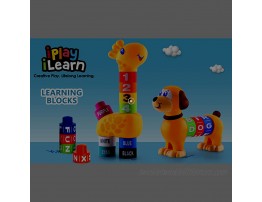 iPlay iLearn Baby Blocks Stacking Toys Toddler Alphabet Number Learning Building Block Set Infant Counting Sorting Developmental Toy Birthday Gifts for 12 18 Month 1 2 3 Year Old Kids Boys Girls
