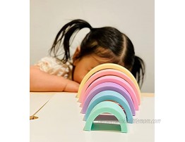 Lelolo by Anpei Silicone Baby to Toddler Rainbow Stacking Toy Silicone | from 0+ Months | Small