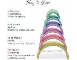 Lelolo by Anpei Silicone Baby to Toddler Rainbow Stacking Toy Silicone | from 0+ Months | Small