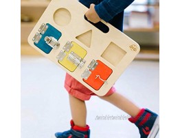 Montessori Busy Board for Toddlers Shape Sorter Latch Board Educational Toy