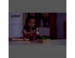 Montessori Toys for Toddlers 1 2 Year Old Boys Girls Wooden Baby Toys Farm Harvest Game Educational Fine Motor Skills Toys for Ages 1-3 Shape Sorting & Counting Puzzle 7 Sizes Vegetable or Fruit