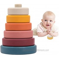 Stacking Toys Soft Silicone Stacking Blocks Rings Baby Sensory Toy for 6+ Months Boys&Girls