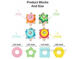 TsingBolo Wooden Stacking Toys for Toddler 3 4 5 Year Old,Preschool Learning Montessori Educational Toys for Toddlers,Shape Color Recognition Block Stack Sort Puzzle Toys for Girls Boys