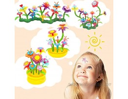 VERTOY Flower Garden Building Toy Set for 3 4 5 6 Year Old Girls STEM Educational Activity Toys and Girls Birthday Gift for Age 3+ yr Toddlers and Kids 143 pcs