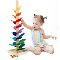 Vomocent Montessori Educational Toy Blocks Wooden Tree Marble Ball Run Track Game Baby Kids Children Intelligence Wooden Baby Toys