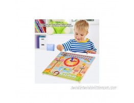 Creativity Time Teaching Clocks Wooden Board Date Weather Learning Clocks Basic Life Skills Toy for Kids