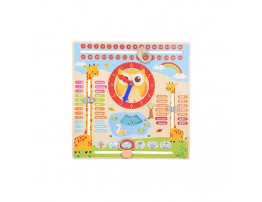 Creativity Time Teaching Clocks Wooden Board Date Weather Learning Clocks Basic Life Skills Toy for Kids