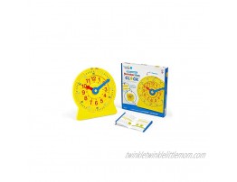 hand2mind NumberLine Clock for Demonstration Math Manipulatives for Telling Time Analog Clock for Kids Learning Learning to Tell Time Clock Kindergarten Homeschool Supplies