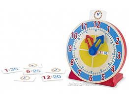 Melissa & Doug Turn & Tell Wooden Clock Educational Toy With 12+ Reversible Time Cards