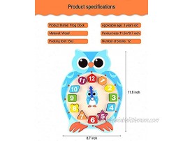 Montessori Toys for 1-6 Years Old Shape Color Size Number Sorting Toys Learning Time Teaching Clock Owl Clock Toy for Kids Educational Toy for Toddlers Wooden Puzzle for Preschool Learning