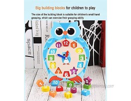 Montessori Toys for 1-6 Years Old Shape Color Size Number Sorting Toys Learning Time Teaching Clock Owl Clock Toy for Kids Educational Toy for Toddlers Wooden Puzzle for Preschool Learning