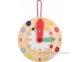small foot wooden toys Teaching Time Wall Clock Educate Educational Toy Designed for Children Ages 4+