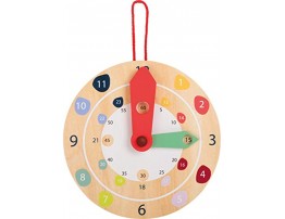 small foot wooden toys Teaching Time Wall Clock Educate Educational Toy Designed for Children Ages 4+