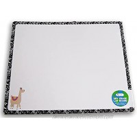 Wipe-Clean Sign Colorful Reusable 11.75 x 10.5 Inches Black and White Llama Graphing Grid