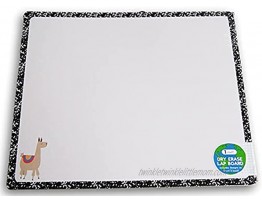 Wipe-Clean Sign Colorful Reusable 11.75 x 10.5 Inches Black and White Llama Graphing Grid