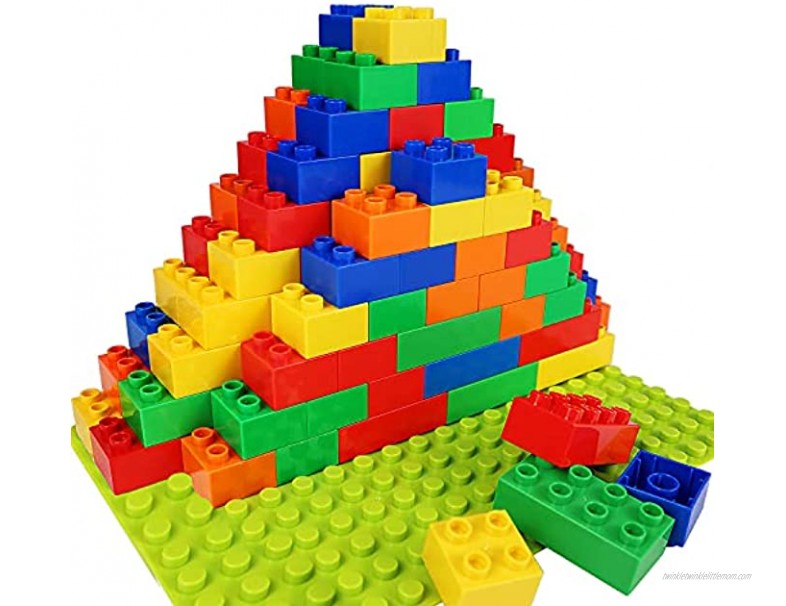 Building Blocks for Kids Toddlers Including a Baseplate 101-piece Large Classic Building Bricks Set for Kids of All Ages Basic STEM Toys Gift Compatible with All Major Brands