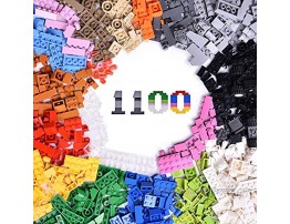 FUN LITTLE TOYS 1100 PCs Building Bricks in 17 Popular Colors and 147 Mixed Shapes Classic Creative Building Blocks Compatible with All Major Brands Bulk Basic Bricks Toys Birthday Gift for Kids
