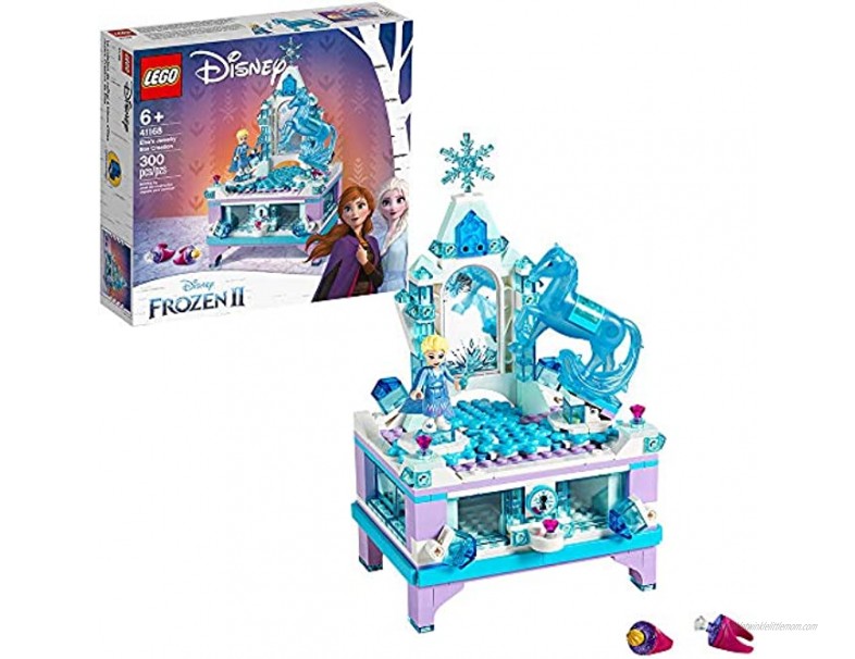 LEGO Disney Frozen II Elsa’s Jewelry Box Creation 41168 Disney Jewelry Box Building Kit with Elsa Mini Doll and Nokk Figure for Creative Play 300 Pieces