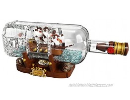LEGO Ideas Ship in a Bottle 92177 Expert Building Kit Snap Together Model Ship Collectible Display Set and Toy for Adults 962 Pieces