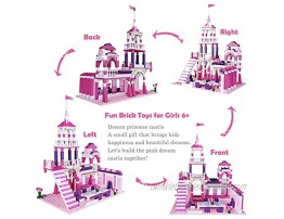 MONING.C JIMUJIA Girls Building Blocks Toys Princess Castle 361 Pieces Pink Palace Prince and Princess Toys for Girls Bricks Construction Toys Christmas Birthday Gift for Kids Age 6-12 and Up