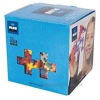 PLUS PLUS Open Play Set 600 Piece Basic Color Mix Construction Building Stem Toy Interlocking Mini Puzzle Blocks for Kids