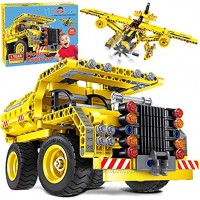 STEM Toys Building Sets for Boys 8-12 361 Pcs Construction Engineering Kit Builds Dump Truck or Airplane 2in1 STEM Building Toys Set for Kids Ages 6 7 8 9 10 11 12 Years Old Boy Toys Gift