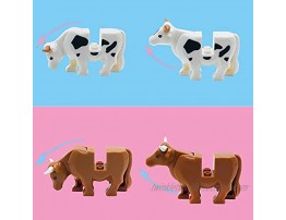 20 Pieces Friend Animal figures Building Blocks Toy Pink Pig Tortoise Squirrel Cow Chicken,Horse and more Farm Animal kingdoms Compatible with Major Brand