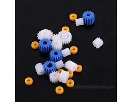 26pcs Plastic Spindle Worm Gear Set Small Plastic Gears 2MM 2.3MM 3MM 3.17MM 4MM Motor Gear Kits DIY Assembly for Aircraft Car Model