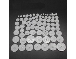 72PCS White Plastic Gears for RC Car Motor Toy Model DIY Helicopter RC Toy Replacement Accessories Module 0.5