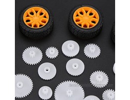 78Pcs Plastic Spindle Worm Gear Set Motor Gear Kits DIY Robot Gear Pulley Belt Assembly for Robot Toy Automobile Cars DIY Kit