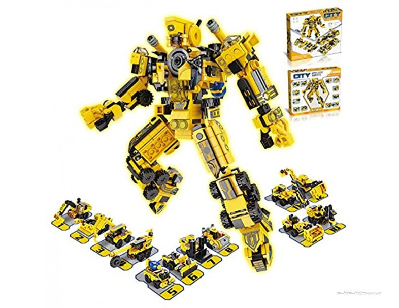 Building Blocks Mulukiss Robot Building Toy Set 573pcs STEM Construction Blocks 25 Playstyles Gift for Kids Boys & Girls Age 6 7 8 9 10 +