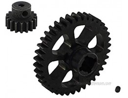 COJOYS Alloy 1set 38T Differential Main Gear & Motor Gear 17T for RC 1 18 WLtoys A949 A959 A949 A959 A969 A979 RC Car Buggy Hop up Parts