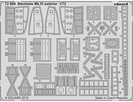 Eduard EDBIG72138 Big Ed Set 1:72-Blenheim Mk.IV Interior Air Photo-Etched Accessories Various