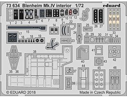 Eduard EDBIG72138 Big Ed Set 1:72-Blenheim Mk.IV Interior Air Photo-Etched Accessories Various