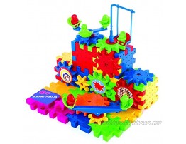 Krazy Gears Gear Building Toy Set Interlocking Learning Blocks Motorized Spinning Gears 81 Piece Playground Edition
