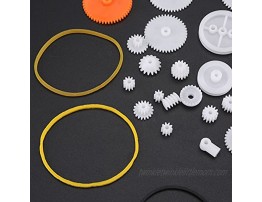 Plastic Gears Gear Set 78pcs Plastic Gears Pulley Belt Worm Rack Kits Gear Set Shaft Belt DIY Set Accessories