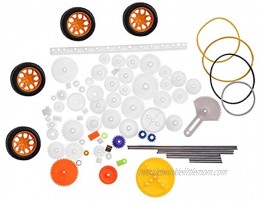 Plastic Gears Gear Set 78pcs Plastic Gears Pulley Belt Worm Rack Kits Gear Set Shaft Belt DIY Set Accessories