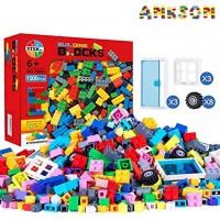 Anksono 1500 Pieces Building Bricks for Kids with Doors,Windows,Wheels,Tires,Axles  Classic Building Bulk Blocks Compatible with All Major Brands for Boys Girls Ages 3 4 5 6 7 8 9 10 Year Old