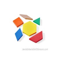 hand2mind Foam Pattern Blocks for Kids Shapes for Kindergarten Montessori Toys Geometric Shapes Symmetry Shape Recognition Pattern Blocks for Classroom Set of 100