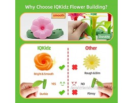 IQKidz 3-6 Years Old Toddler Toys Flower Garden Building Toy and Insect Pegs Great Gifts for Preschool-Kindergarten Age Girls and Educational Activity STEM Stacking Pretend Play Set 153pcs
