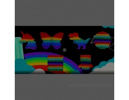 Large Jigsaw Puzzle Squeeze Popitsfidgets Toy Set for Kids Teens Adult Giant Huge Jumbo Mega Big Bubble 20cm 8 Inch Gigantic Press Popits Pop Popper it Sensory Stress Relie Game Tangram Rainbow
