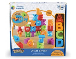 Learning Resources Letter Blocks Fine Motor Toy ABCs Letter Recognition Alphabet 36 Pieces Ages 18 mos+