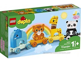 LEGO DUPLO My First Animal Train 10955 Pull-Along Toddlers’ Animal Toy with an Elephant Tiger Giraffe and Panda New 2021 15 Pieces